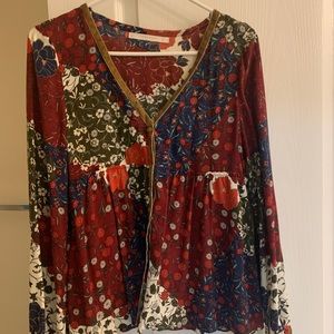 zara button down blouse